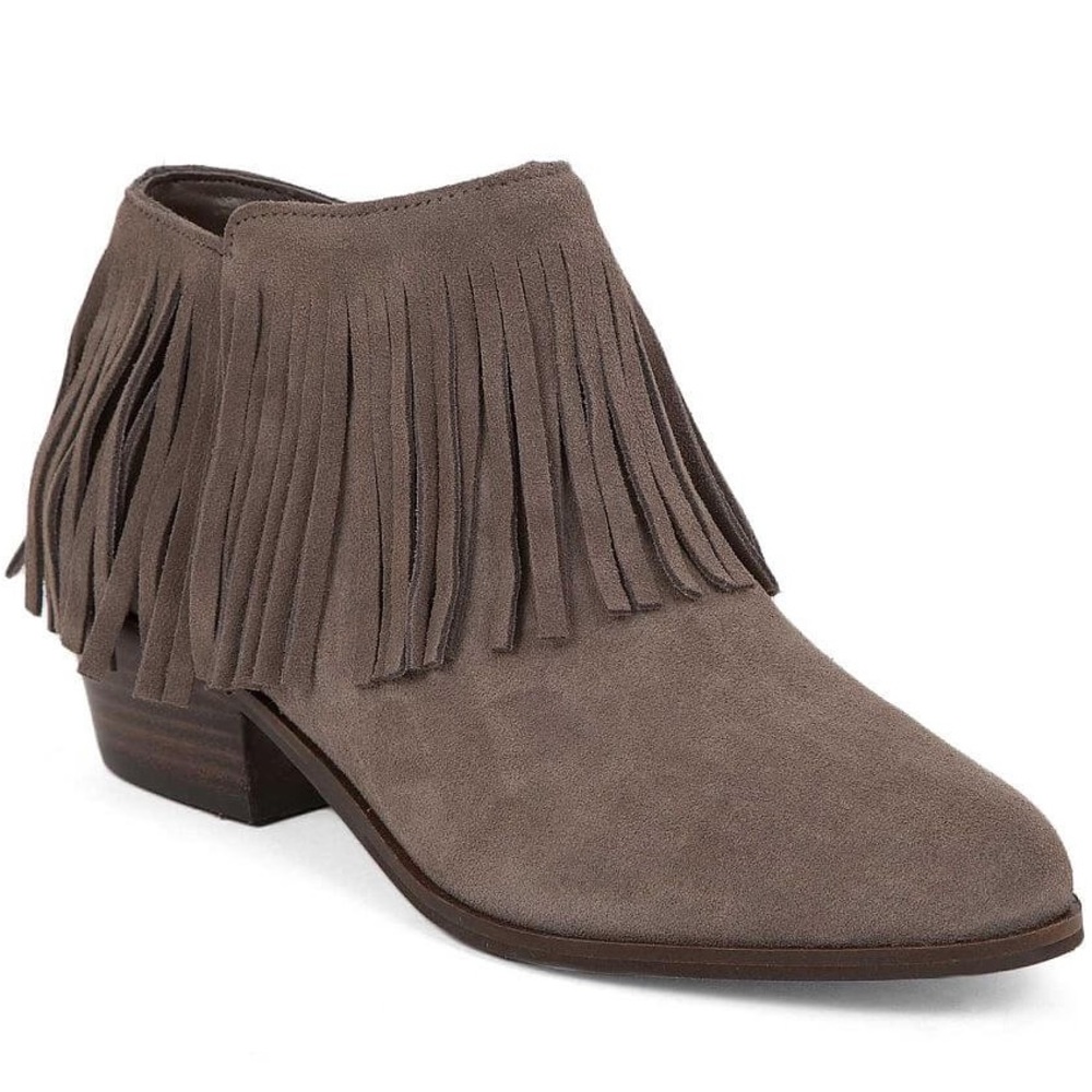 Steve Madden Patzee Suede Leather Fringe Ankle Booties Boots Sz 8